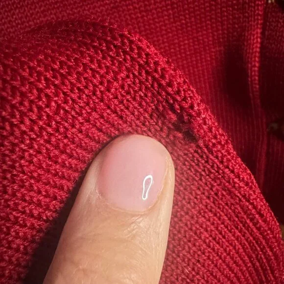 Pitzer & Warwick Vintage Varsity Cardigan Wool Letterman Sweater SA 41 Red - Picture 8 of 9